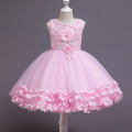 new Girls summer dress flower petal princess dress flower girl wedding dress children dance fluffy dress Girl's clothes