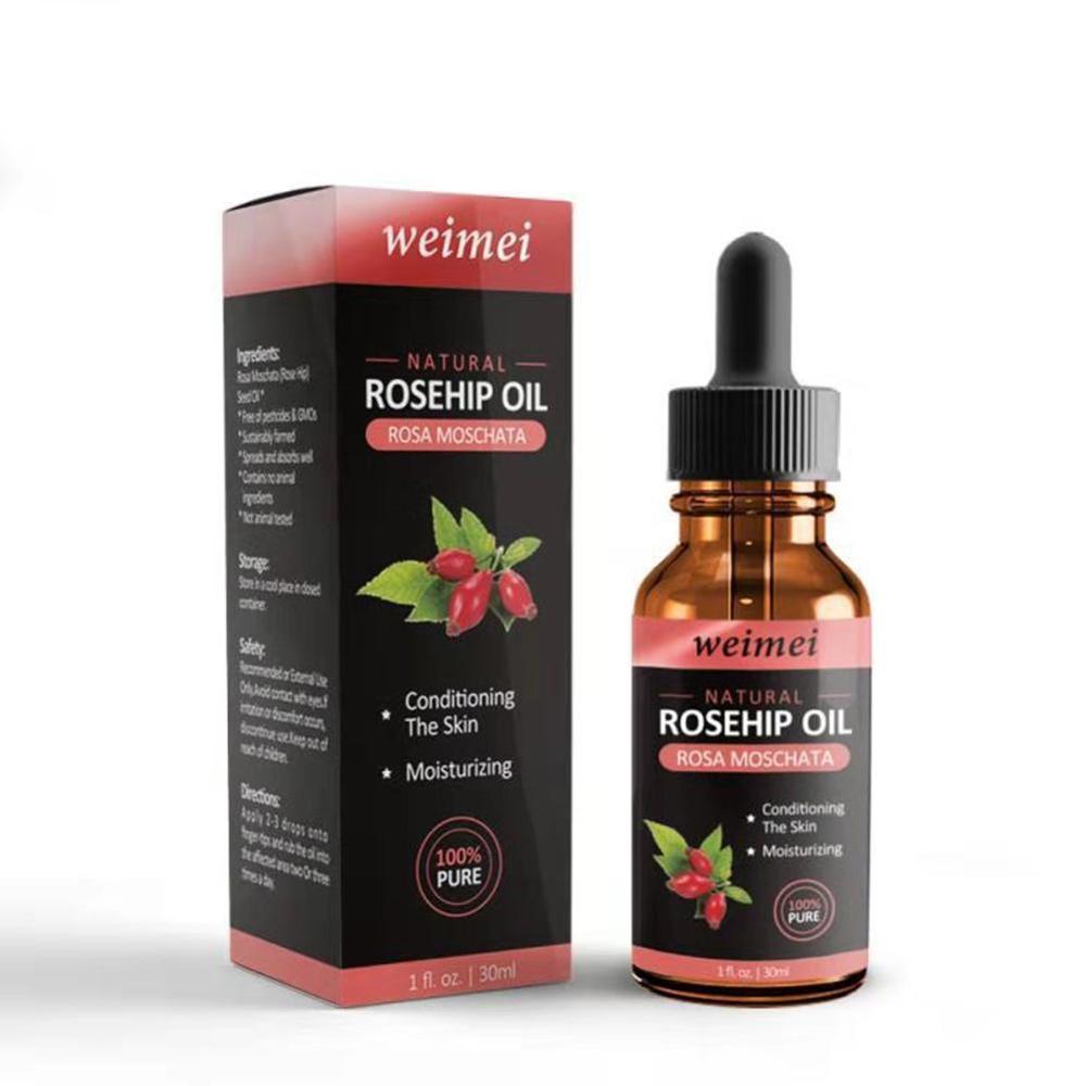 Organic Rosehip Seed Oil Moisturizing Brighten Skin Color Anti-Dry Anti-Aging Face Care Essential Oil