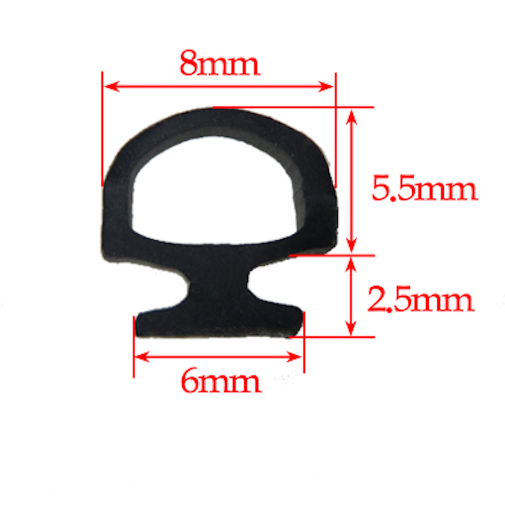 Aluminium Door Window EPDM Rubber Sealing Strip Sliding Screen Sash Seals Gasket Draft Stopper 5x7mm 6x8mm 7x9.5mm 10m Black