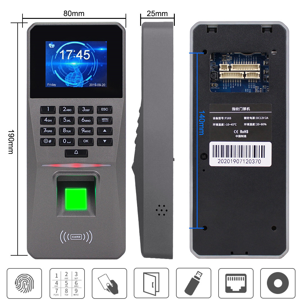 OBO RFID Door Access Control System Kit Set TCP/IP/ USB Fingerprint Biometric Keypad Reader + Electric Magnetic Electronic Locks