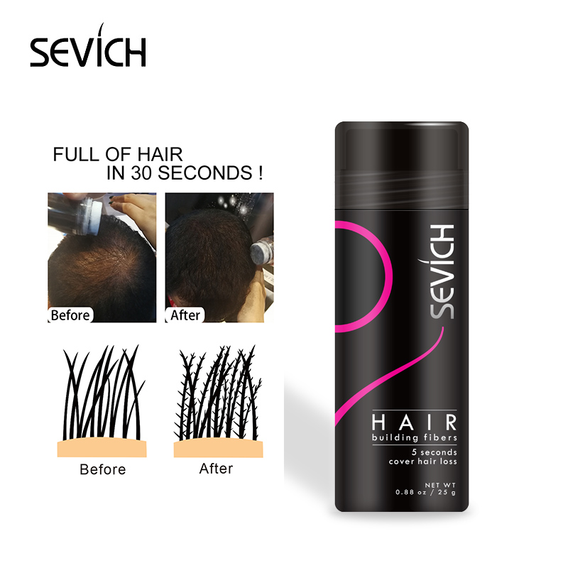 Sevich Keratin Hair Building Fiber Set 2pcs Hair Fiber + 1pcs Applicator Thickening Hair Growth Keratin Fiber Hair Loss Product