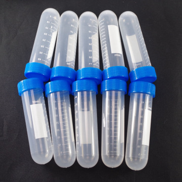 10pcs 50ml Plastic Test Tubes Centrifuge Tubes Round Bottom