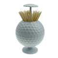 CRESTGOLF Golf Ball Shaped Automatic Pop-up Toothpick Holder Novelty Gift Golf Decoration