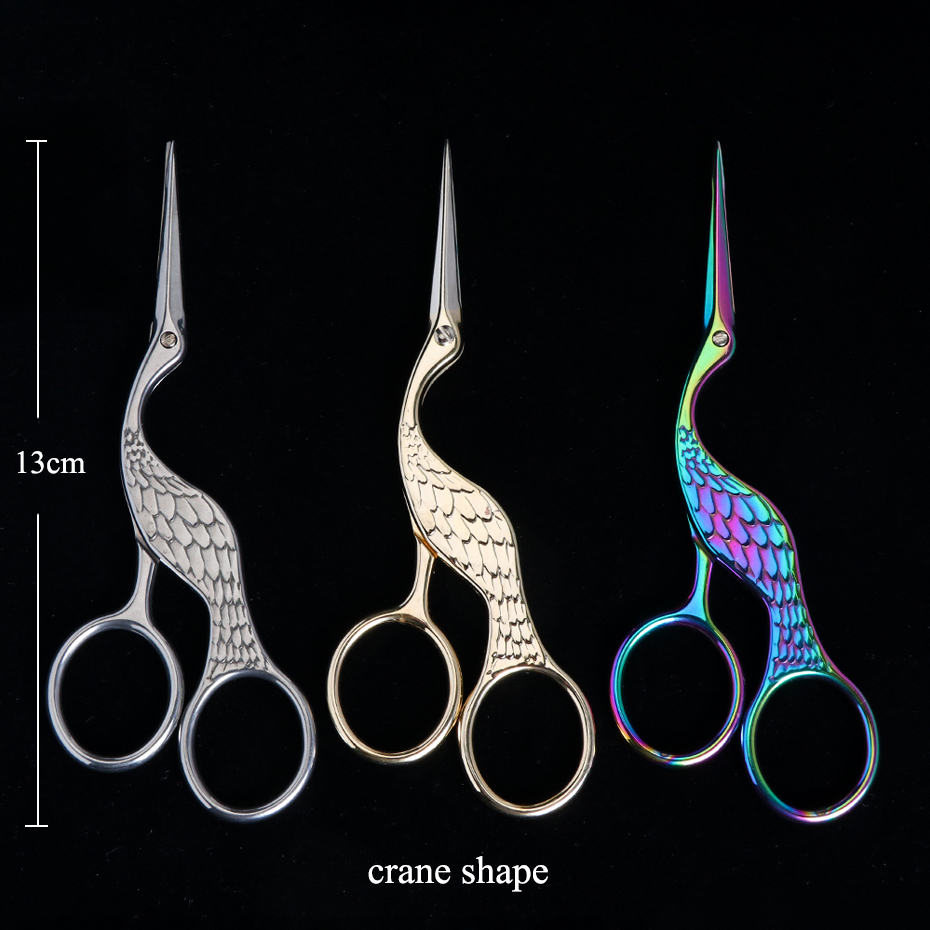 1pcs Stainless Steel Manicure Scissors Curved Straight Head Eyebrow Scissor Cuticle Nippers Dead Skin Remover Makeup Tool JI1519