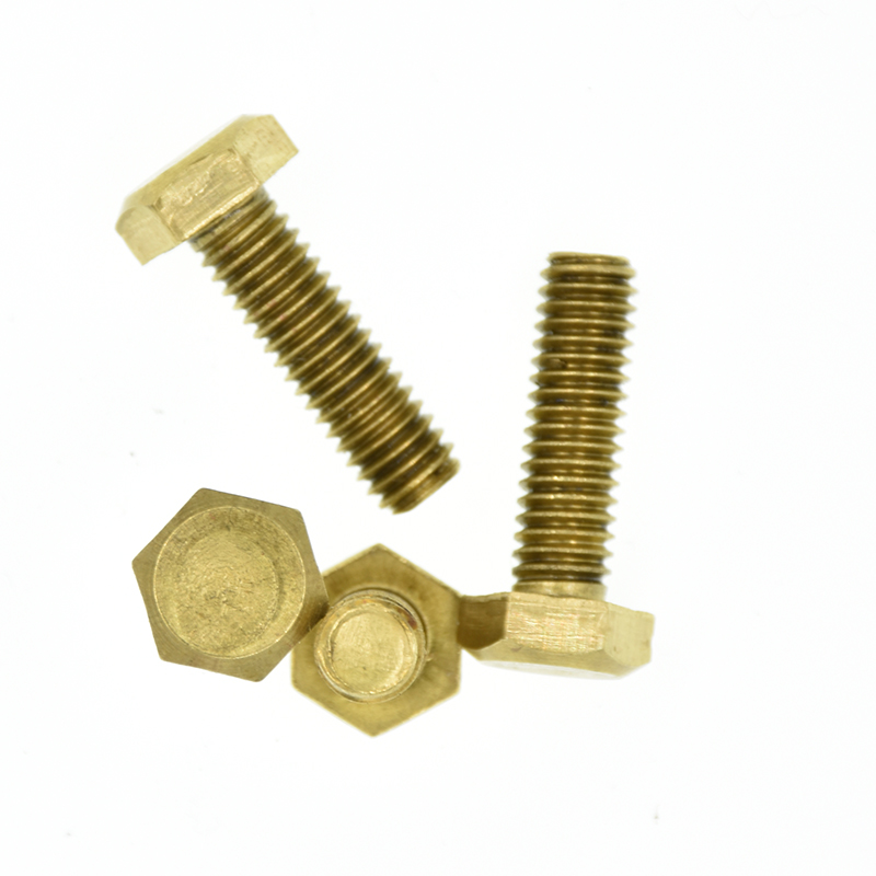 M4 M5 M6 M8 Brass screws copper outer six corner bolts copper six corner screws DIN933 six bronze screws and screws