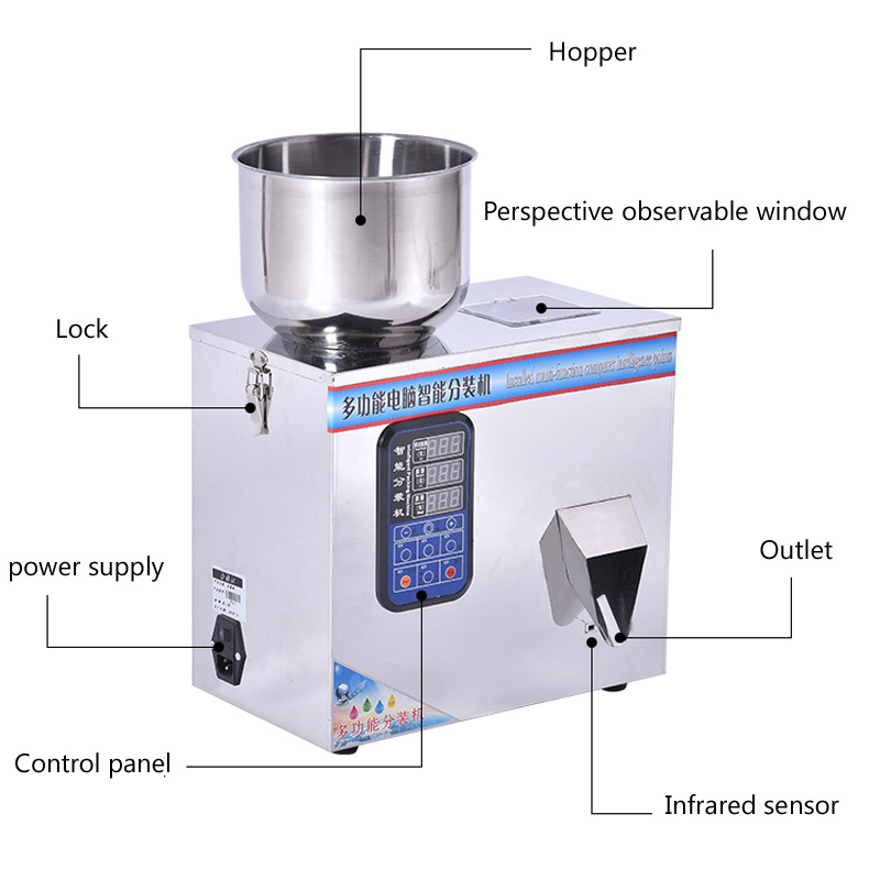 110V 220V Multi-function Dispensing Granule Filling Machine Intelligent Packing Packaging Granule Tea Powder Filling Machine