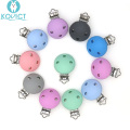 3Pcs Baby Pacifer Clips round Shape Perle Silicone Teether Clip DIY Baby Dummy Chain Nipple Holder rodent Nursing Teething