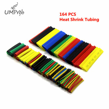 164Pcs Color Polyolefin Shrink Heat Shrinkable Tube Wire Cable Insulation Sleeve Group/16~14AWG Male Female Bullet Connector