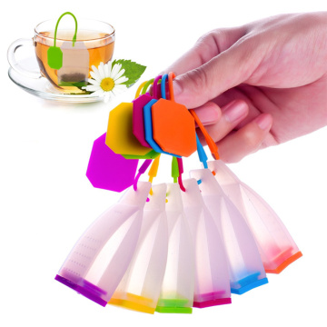 Colorful Food Silicone Tea Bags Colorful Style Tea Strainers Herbal Loose Tea Infusers Filters Scented Coffee Tea Tools