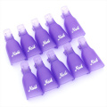 10pcs/set Nail Soak Off Cap Clip Plastic 3 Color (White/Purple/Pink) Soak-Off Cap Clip Removing Nail UV Gel Polish Tool Cap Clip