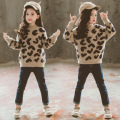 Kids Baby girls Clothes Sweaters Leopard Knitted Pullover Casual Long Sleeve Children's Tops Toddle 3 4 5 6 7 8 9 10 11 12 years
