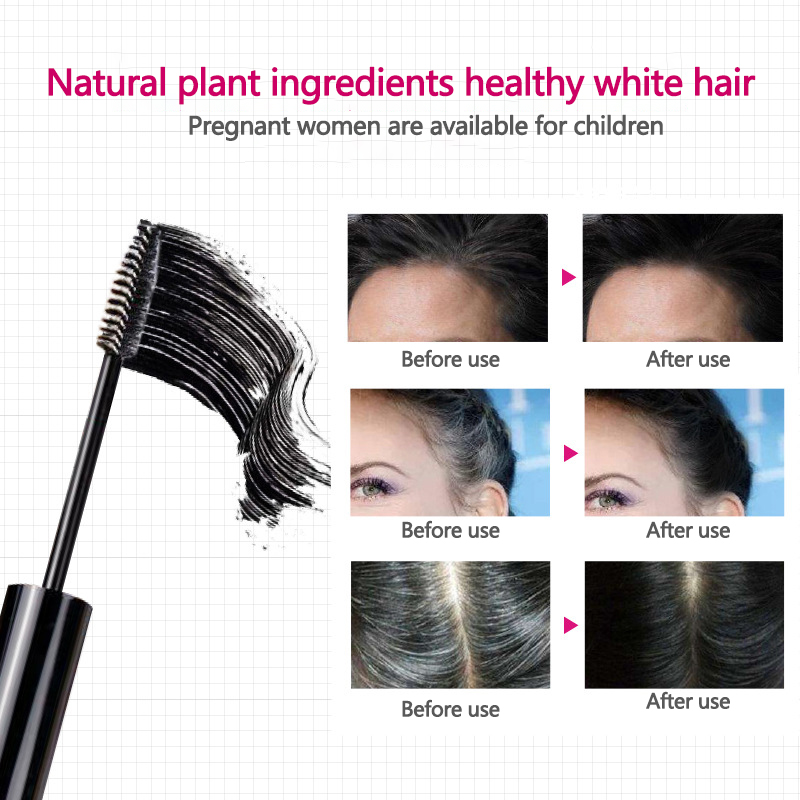 One-Time Hair dye Instant Brown Black Root Coverage Hair Color Modify Cream Stick Disposable Brush Hair Cream Hair Wax Sticker
