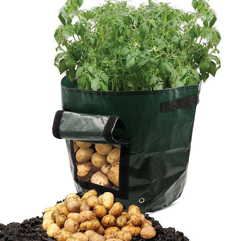 1Pcs Potato Cultivation Planting Woven Fabric Bags Garden Pots Planters Vegetable Planting Bags Grow Bag Farm Home Garden Tool