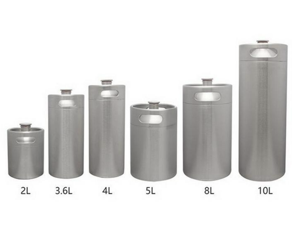 Stainless steel beer kegs