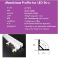 10pcs/lot 45degree corner aluminum profile for 5050 led strip,milky/transparent cover for 12mm pcb with fittings