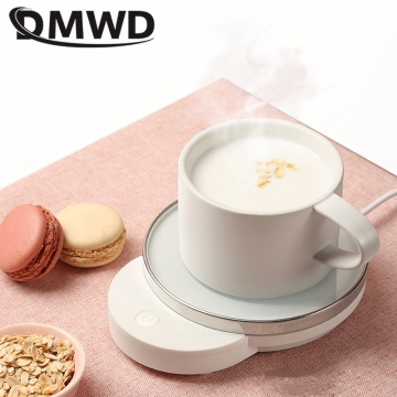 DMWD Mini Portable Electric Hot Plate Baby Milk Warmer Tea Coffee Water Heater Heating Cup Pad 55℃ Heat Preservation Coaster