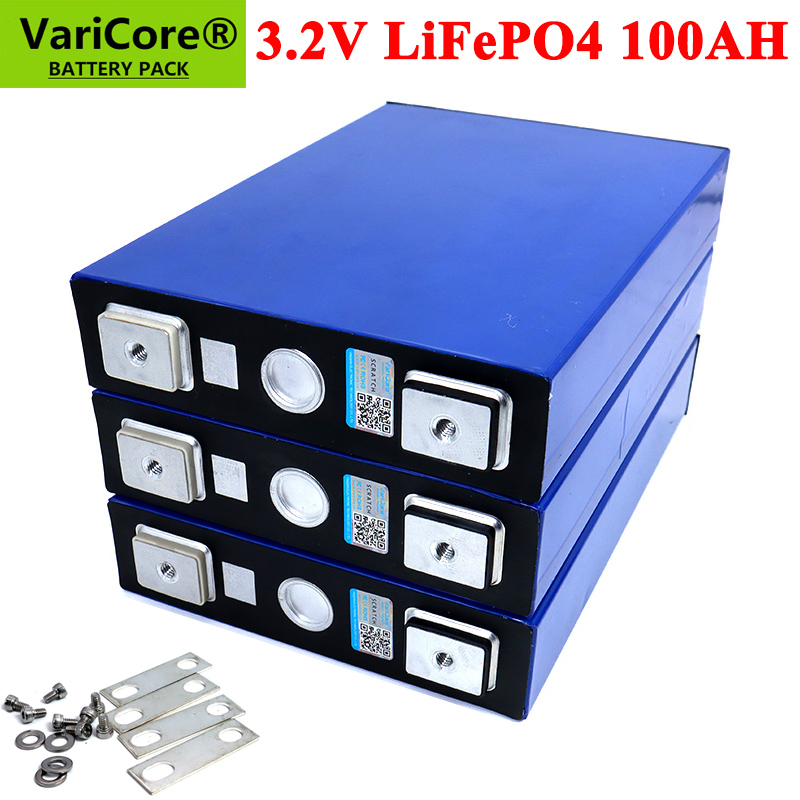 4-16PCS 3.2V 100Ah Battery LiFePO4 Lithium phospha Large capacity DIY 12V 24V 48V Electric car RV Solar Energy storage system