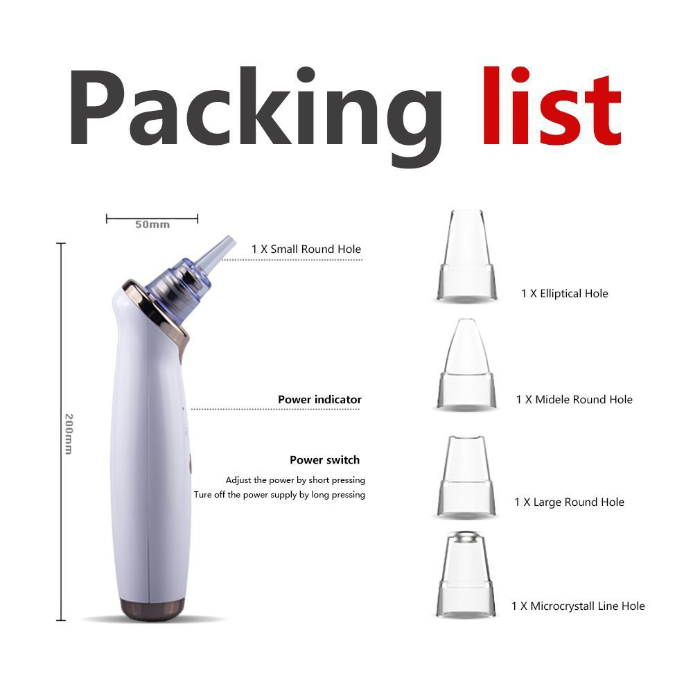 New Beauty Multifunctional Cleaning Instrument Electric Blackhead Remover Pore Vacuum Suction Diamond Dermabrasion Face Cleaner