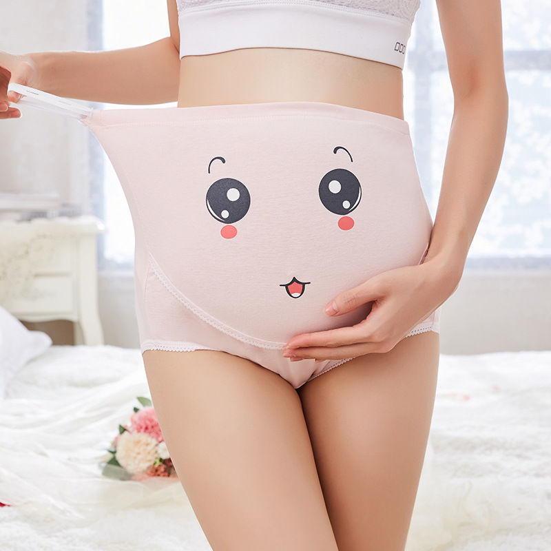 4pc Maternity Panties Cotton Briefs Pregnancy Underwear For Pregnant Women UnderPants Cartoon Seamless Maternal Intimates