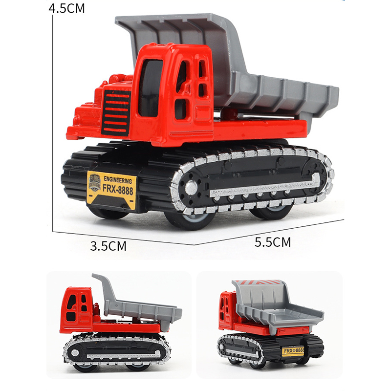 4 Kind Alloy Diecast Simulation Engineering Vehicle Kids Pull Back Car Model Toy for Boy Children Excavator Bulldozer Truck S009