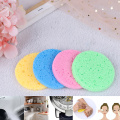 5pcs High Quality Face Washing Product Natural Wood Fiber Face Wash Cleansing Round Sponge Beauty Makeup Tools Cleaning
