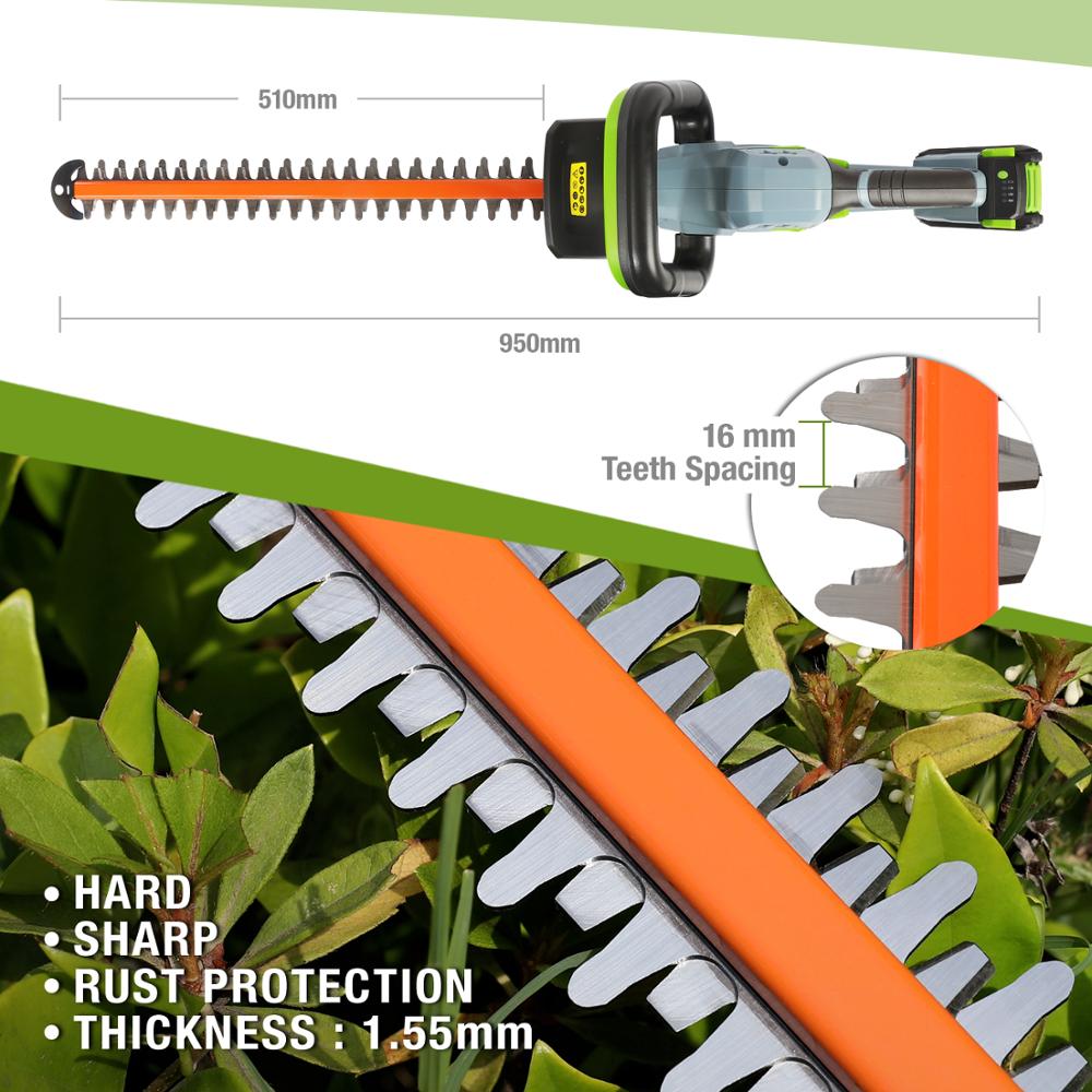 WORKPRO 20V Cordless Electric Household Trimmer Quick Charge Rechargeable Hedge Trimmer Pruning Saw Tools For Garden with Blade