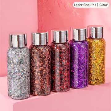 High Quality Face Body High Quality Hair Glitter Sequins Gel Cream Portable Makeup Festival Party Decoration