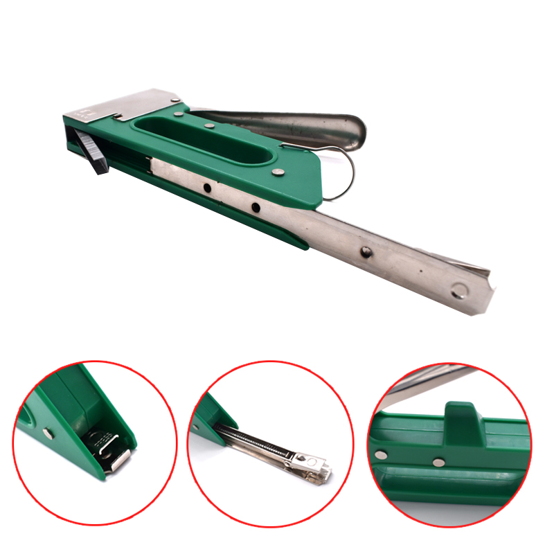 HOT-Manual Heavy Duty Hand Nail Furniture Stapler for Wood Door Upholstery Tacker Tools