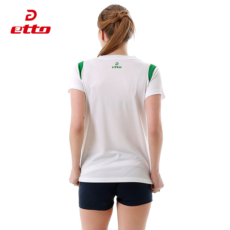 Etto Short Sleeve Volleyball Suit Breathable Quick Dry Sportswear Shorts & Jersey Volleyball Set Team Training Tracksuit HXB007
