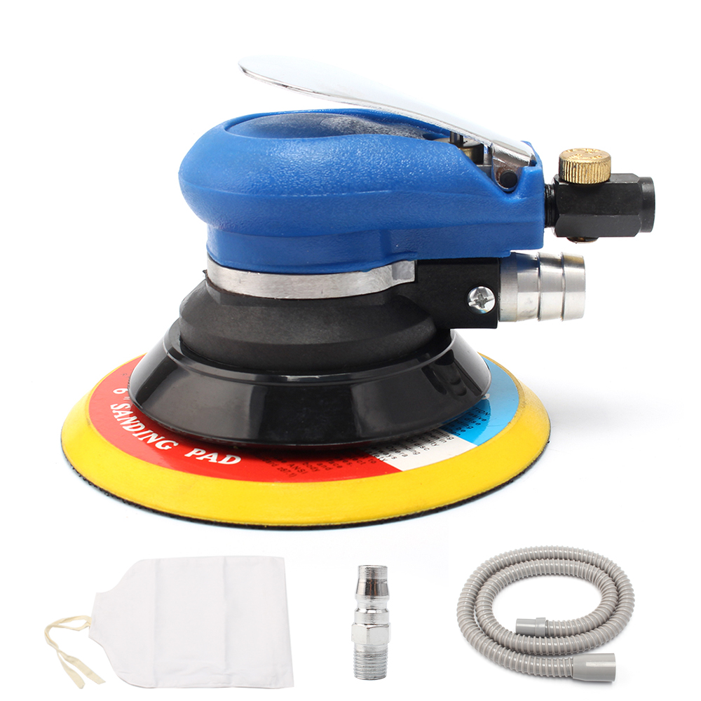 6" 150mm Air Sander Vacuum Pneumatic Random Orbital Air Powered Dust Collection Sander