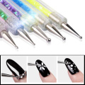 5Pcs Professional Crystal Drawing Line Brush Tools Painting Nail Art Dotting Double Head Pen Set For DIY Art Supplies