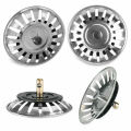 Stainless Bathroom Sink Filter Hair Catcher Stopper Anti-blocking Kitchen Sink Strainer Drain Cover Bathtub Shower Drain Hole