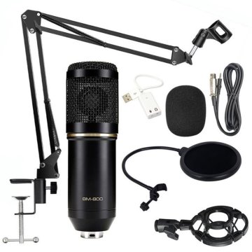 Microfone BM 800 Studio Microphone Professional Microfone BM800 Condenser Sound Recording Microphone For computer