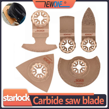 Newone One-piece Carbide starlock Saw blade Multi Saw Blade Oscillating Tool Blades fit for Bosch and Fein starlock multi-tools