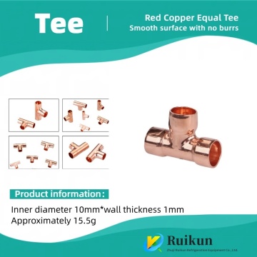 Refrigeration Copper Tee Connector