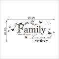 % Family where life begins love nevev ends quote wall stickers flower butterfly bird vinyl home decoration bedroom living room