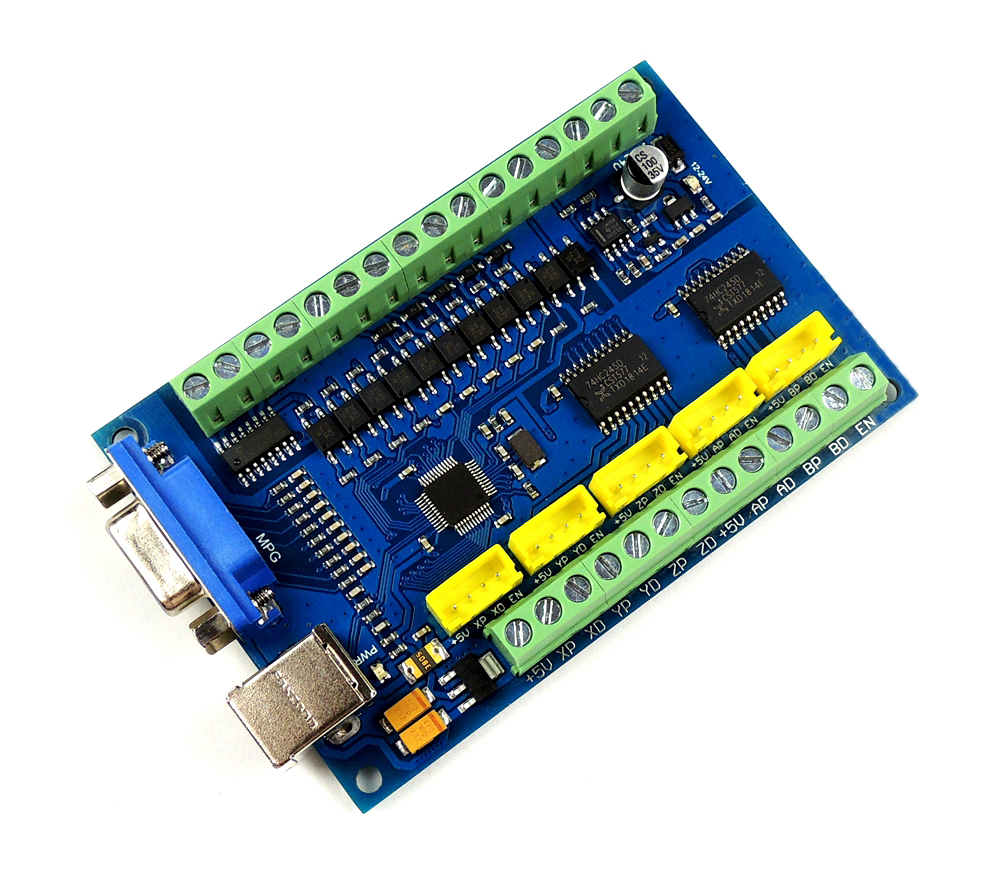 Upgrade CNC MACH3 USB 5 Axis 100KHz USBCNC Smooth Stepper Motion Controller card breakout board for CNC Engraving 12-24V