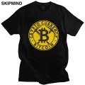 Classic Mens Vintage Bitcoin Miner T-Shirts Short Sleeve Cotton Tshirt Leisure Cryptocurrency Blockchain Tee Shirt Apparel Gift