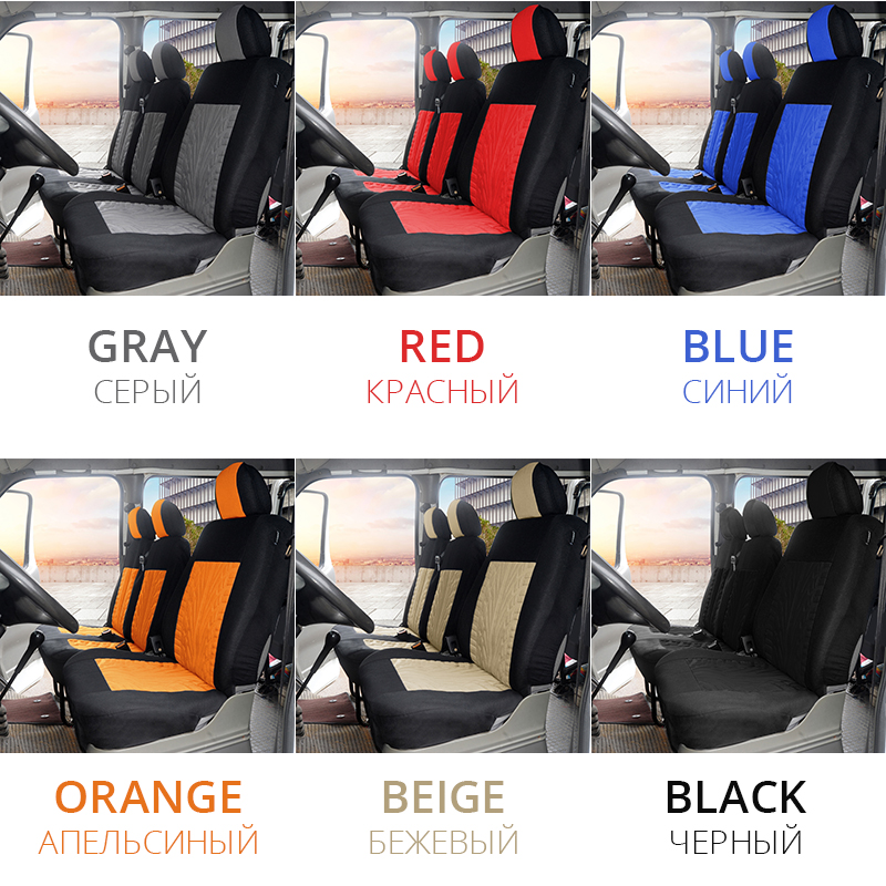 2+1 Seat Covers Car Seat Covers Protector for Transporter/Van, Universal Polyester Fabric Car Covers,Truck Interior Accessories