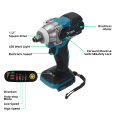 18V 520N.m Impact Wrench Electric Brushless Screwdriver Speed 1/2" Socket Wrench Power Tool Rechargable LED Light With Battery