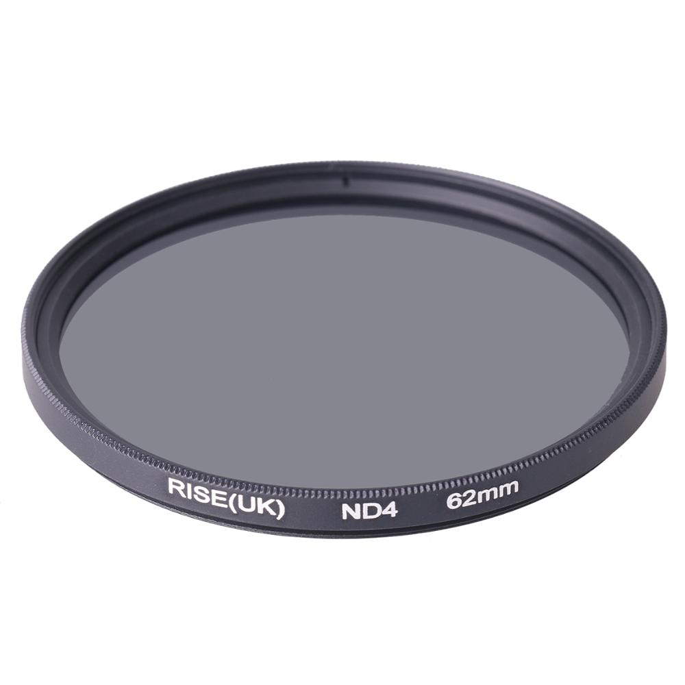 RISE(UK) 62mm Neutral Density ND4 Filter for any 62mm Lens of DSR DLSR Camera