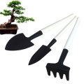 3Pcs/Set Mini Gardening Tools Shovel Wood Handle Potted Plants Shovel Rake Spade Portable Metal Head Shovel Garden Shovel