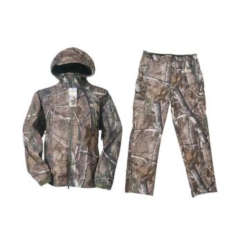 2018 New Hunting jacket+ hunting pants Outdoor camouflage hunting Soft shell shooting climbing fishing waterproof breathable