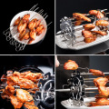 BBQ Steel Metal Roaster Rotisserie Skewers Needle Cage Oven Kebab Maker Grill Barbecue Supplies