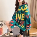 QRWR Korean Women Hoodie Sweatshirts 2020 Winter Casual Fleece Oversized Hoodies Loose Letter Printing Thicken Hoodies for Girls