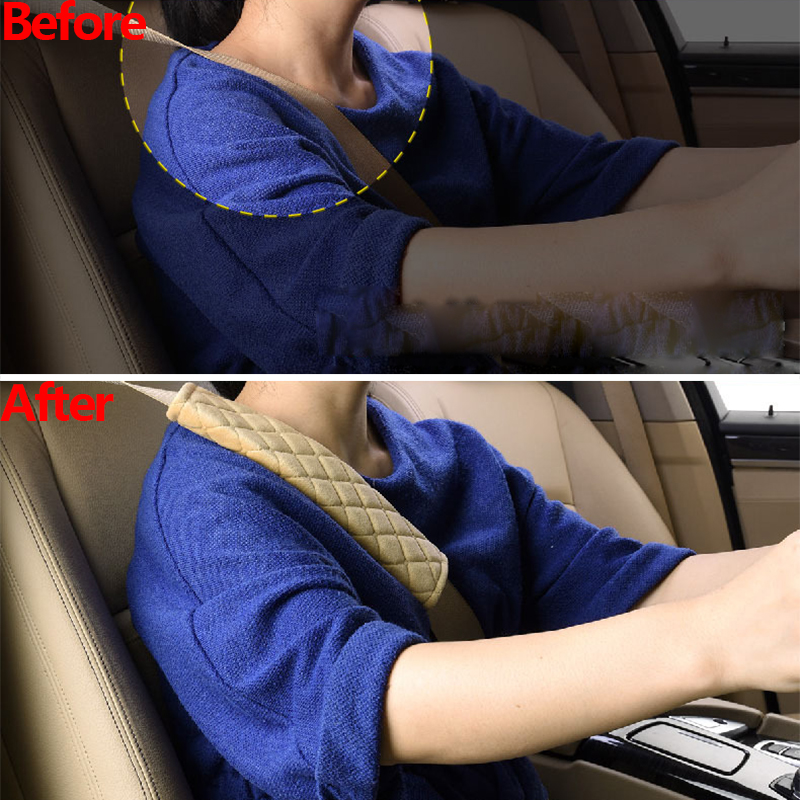 Universal Car Safety Belt Cover Plush Auto Seat Belt Covers Warm Soft Shoulder Pads Cushion Auto Belts Shoulder Strap Protection