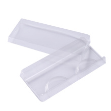 Cosmetic empty clear plastic eyelash tray