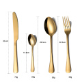 Gold Tableware Forks Knives Spoons Stainless Steel Golden Cutlery Set Silverware Set 24 Pcs Stainless Steel Cutlery Complete New