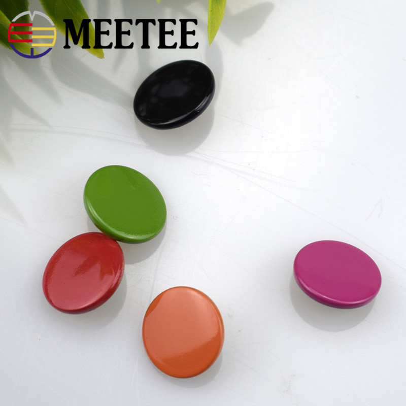 10Sets Meetee 12-17mm Colorful Buttons Snap Fasteners Press Studs for Sewing Leather Craft Clothes Bags Decor Accessories D3-6