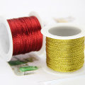 20M Rope Gold Silver Cord Gift Packaging String Metallic Jewelry Thread Cord DIY Tag Line Bracelet Making Labels Mark Lanyard